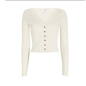 INTERMIX
Katrina V-neck Rib Knit Cardigan NWT